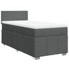 vidaXL Boxspringbett mit Matratze Dunkelgrau 80x200 cm Stoff