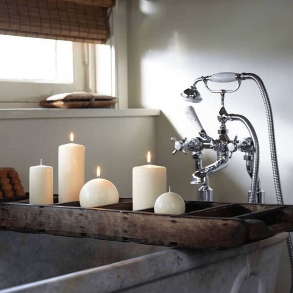 Bolsius Stumpenkerzen 8 Stk. 150 x 78 mm Elfenbeinfarben