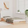 vidaXL Bettrahmen Braun 100 x 220 cm Massives Kiefernholz