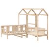 vidaXL Tagesbett und Bank mit Dach 80x200 cm Kiefernholz