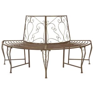 vidaXL Baumbank 4 -Sitzer 160 x 80 x 89 cm steel Antikbraun