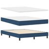 vidaXL Boxspringbett mit Matratze mit Kopfteil Blau 160 x 200 cm Stoff