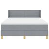 vidaXL Boxspringbett mit Matratze Hellgrau 200 x 160 cm Stoff