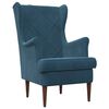vidaXL Sessel Blau Samt