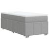 vidaXL Boxspringbett mit Matratze Hellgrau 80x200 cm Stoff
