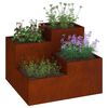 vidaXL Gartenblumentopf Rostig 80 x 80 x 60 cm Wetterfeststahl