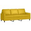 vidaXL 3-tlg. Sofagarnitur mit Kissen Gelb Samt