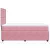 vidaXL Boxspringbett mit Matratze Rosa 90x200 cm Samt