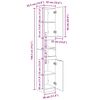 vidaXL Badschrank Altholz-Optik 32x34x188,5 cm Holzwerkstoff