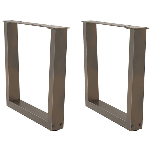 vidaXL Couchtischbeine V-Form 2 St&uuml;ck Naturstahl 60x(42-43,3) cm Stahl