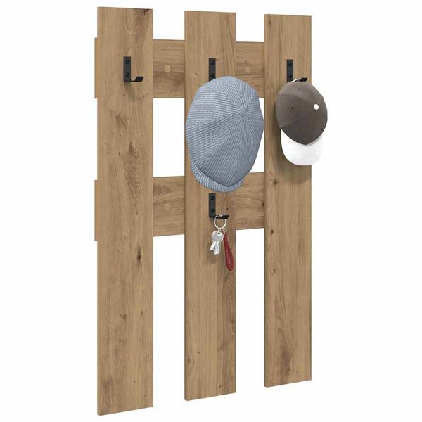 vidaXL Wandmontierter nachttisch Artisan-Eiche 65 x 3 x 100 cm