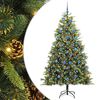 vidaXL K&uuml;nstlicher klappbarer Weihnachtsbaum mit Tannenzapfen 210 cm