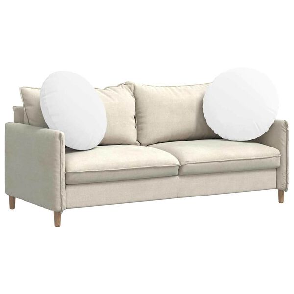 vidaXL Sitzkissen 2 pcs Wei&szlig; &Oslash;80 x 29 cm Stoff