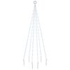 vidaXL LED-Weihnachtsbaum f&uuml;r Fahnenmast Kaltwei&szlig; 108 LEDs 180 cm