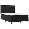 vidaXL Boxspringbett mit Matratze Schwarz 140 x 200 cm Stoff