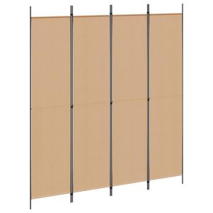 vidaXL 4-teiliger Raumteiler Beige 200 x 220 cm Stoff