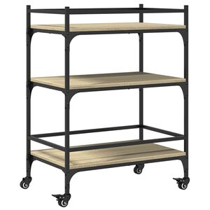 vidaXL K&uuml;chenwagen Sonoma-Eiche 65x40x86,5 cm Holzwerkstoff
