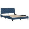 vidaXL Bettgestell ohne Matratze Blau 140x190 cm Stoff