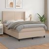 vidaXL Boxspringbett Matratze Cappuccino-Braun 140x200cm Kunstleder