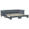 vidaXL Tagesbett Ausziehbar Dunkelgrau 90x200 cm Samt