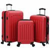 vidaXL Koffer mit Schloss 3 stk. Rot 50 x 31 x 78 cm ABS Kunststoff