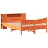 vidaXL Massivholzbett ohne Matratze Wachsbraun 140x200 cm Kiefernholz