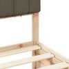 vidaXL Bettgestell mit gepolstertem Kopfteil Taupe 200 x 200 cm