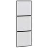 vidaXL Schiebet&uuml;r mit Beschlag Schwarz 76x205 cm Hartglas