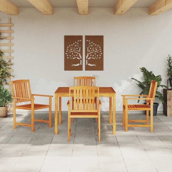 vidaXL Garten Essgruppe 5 pcs Braun Massivholz Akazie