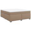 vidaXL Boxspringbett Matratze Cappuccino-Braun 180x200 cm Kunstleder