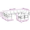 vidaXL Gartensofa-set mit Kissen 12 pcs Schwarz Stahl