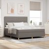 vidaXL Boxspringbett mit Matratze Taupe 180 x 200 cm Stoff