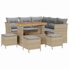 vidaXL Gartensofa-set 9 stk. Beige Poly-Rattan