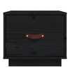 vidaXL Nachttische 2 Stk. Schwarz 40x34x35 cm Massivholz Kiefer