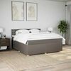 vidaXL Boxspringbett mit Matratze Taupe 180x200 cm Stoff
