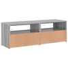 vidaXL TV-Schrank mit LED-Leuchten Grau Sonoma 120x35x40 cm