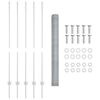 vidaXL Zaun mit Pfosten Silber 1,4 x 10 m Stahl