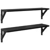 vidaXL Wandregale 2 stk. Schwarz Eichen-Optik 60 x 15 x 15,5 cm
