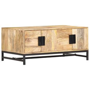 vidaXL Couchtisch 90 x 55 x 40 cm Massivholz Mango