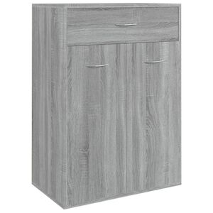 vidaXL Schuhschrank Grau Sonoma 60x35x84 cm Holzwerkstoff