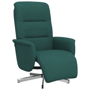 vidaXL Relaxsessel mit Fu&szlig;teil Dunkelgr&uuml;n Stoff