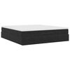 vidaXL Ottoman-Bett mit Matratze Schwarz 180x200 cm Samt