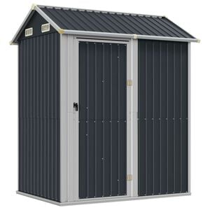 vidaXL Gartenhaus Anthrazit 192x152,5x237 cm Verzinkter Stahl