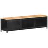 vidaXL TV-Schrank 130x30x37 cm Raues Mango-Massivholz