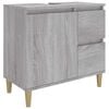 vidaXL Badschrank Grau Sonoma 65x33x60 cm Holzwerkstoff