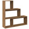 vidaXL Raumteiler-B&uuml;cherregal 3 Stufen Artisan-Eiche 123x29x123 cm
