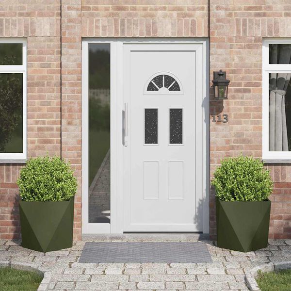 vidaXL Pflanzk&uuml;bel 2 pcs Olive Gr&uuml;n 50 x 50 x 50 cm Stahl