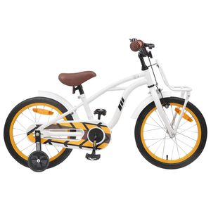 vidaXL Kinderfahrrad 16 Zoll f&uuml;r 4-6 Jahre alt Wei&szlig;