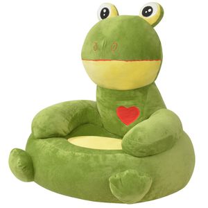 vidaXL Pl&uuml;sch-Kindersessel Frosch Gr&uuml;n