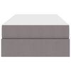 vidaXL Aufbewahrungsbett mit Matratze Taupe 100 x 200 cm Polyester